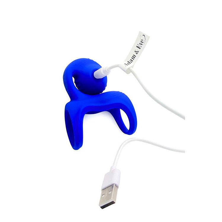 Buy Adam & Eve ROCKIN & ROLLIN SNAIL - Blue USB Rechargeable Vibrating Couples Cage – Naughtyhut NZ sex toys online. Discreet delivery & top brands.