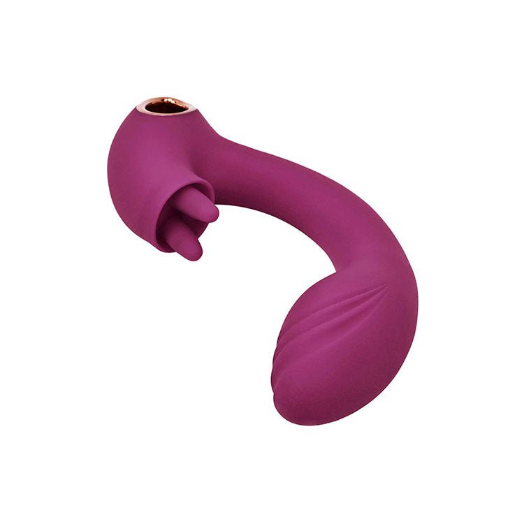 Adam & Eve ROSE GOLD CLIT TICKLER - Red 22 cm USB Rechargeable Rabbit Vibrator – Sex toys NZ by Naughtyhut. Discreet delivery nationwide.