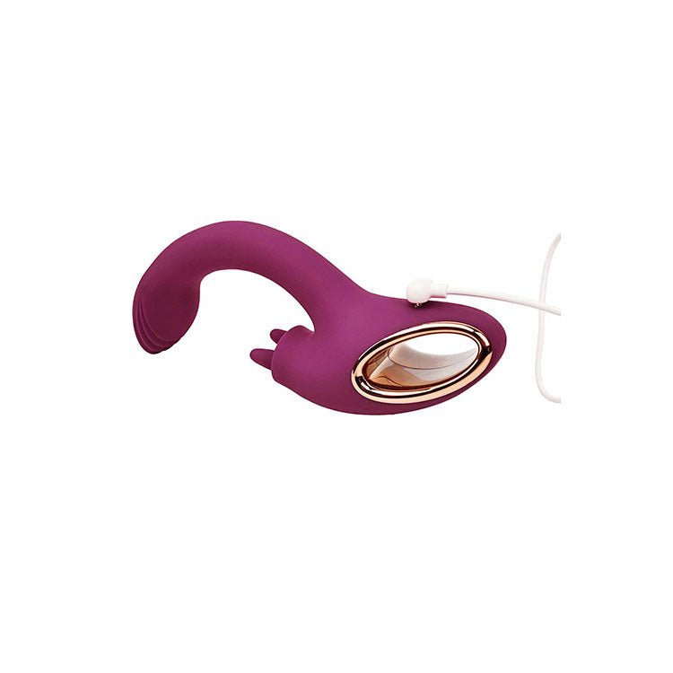 Buy Adam & Eve ROSE GOLD CLIT TICKLER - Red 22 cm USB Rechargeable Rabbit Vibrator – Naughtyhut NZ sex toys online. Discreet delivery & top brands.