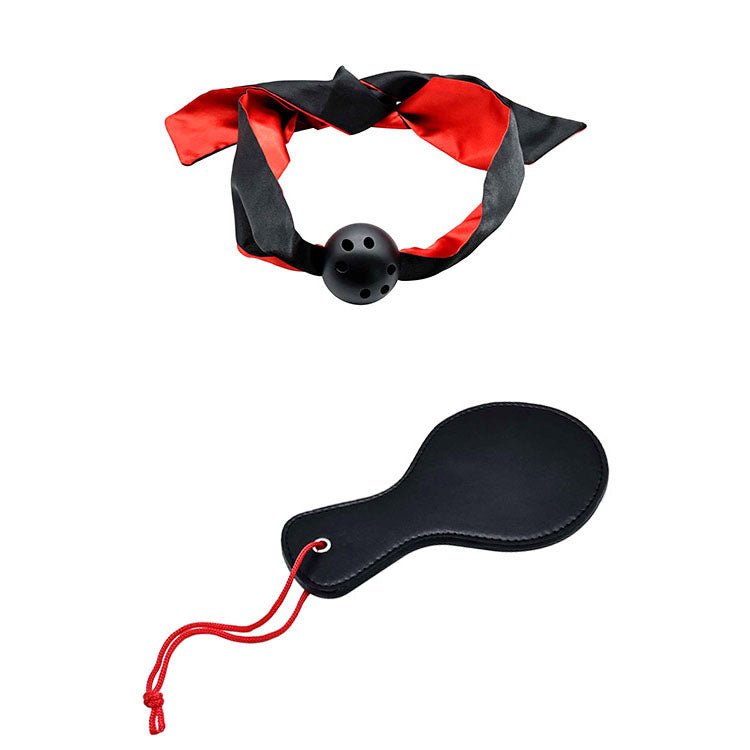 Adam & Eve SENSUAL SCARLET NIGHTS - Black/Red Couples Bondage Kit - Set of 10 Pieces – Sex toys NZ by Naughtyhut. Discreet delivery nationwide.