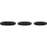 Buy Adam & Eve Silicone Penis Ring Set - Black Cock Rings - Set of 3 Sizes – Naughtyhut NZ sex toys online. Discreet delivery & top brands.