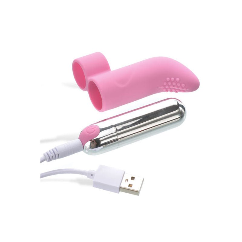 Buy Adam & Eve Silicone Rechargeable Finger Vibe - Pink USB Rechargeable Finger Stimulator – Naughtyhut NZ sex toys online. Discreet delivery & top brands.
