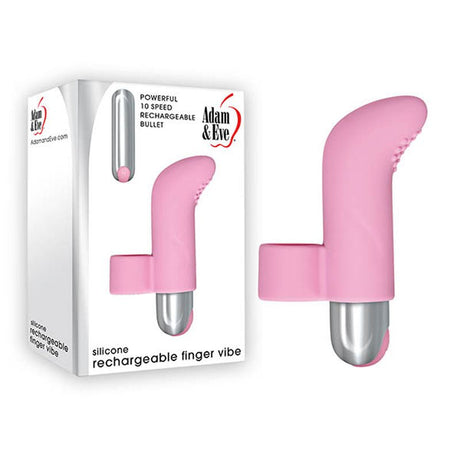 Buy Adam & Eve Silicone Rechargeable Finger Vibe - Pink USB Rechargeable Finger Stimulator – Naughtyhut NZ sex toys online. Discreet delivery & top brands.