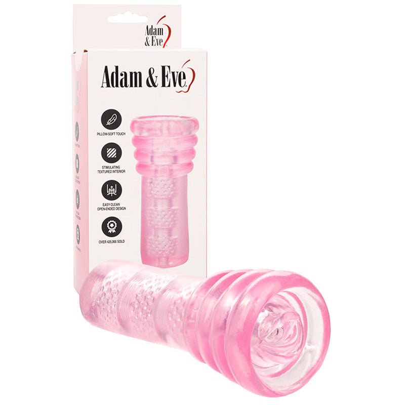Buy Adam & Eve SUPER HEAD HONCHO - Pink Oral Stroker – Naughtyhut NZ sex toys online. Discreet delivery & top brands.