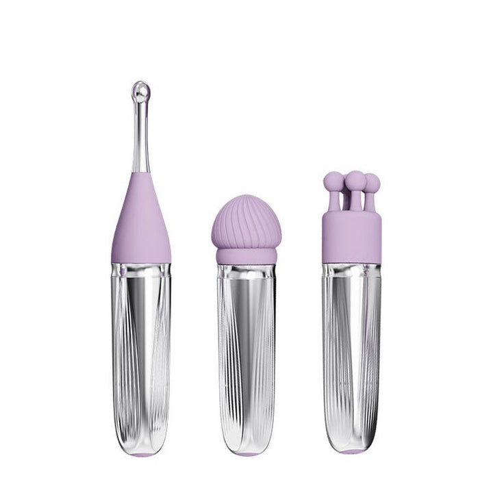 Adam & Eve SWEET DREAMS MASSAGER KIT - Lavender USB Rechargeable Point Stimulator with 8 Interchangeable Tips – Sex toys NZ by Naughtyhut. Discreet delivery nationwide.
