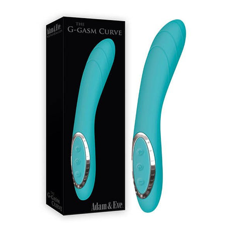 Buy Adam & Eve The G - Gasm Curve - Aqua 21 cm (8.25'') USB Rechargeable Vibrator – Naughtyhut NZ sex toys online. Discreet delivery & top brands.