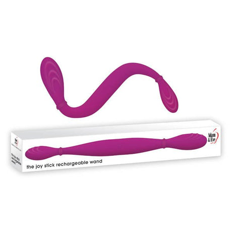 Buy Adam & Eve The Joy Stick Rechargeable Wand - Purple 36.5 cm (14.5'') USB Rechargeable Dual Vibrating Double Dong – Naughtyhut NZ sex toys online. Discreet delivery & top brands.