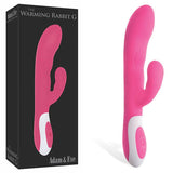Buy Adam & Eve The Warming Rabbit G - Pink 21.6 cm (8.5'') USB Rechargeable Warming Rabbit Vibrator – Naughtyhut NZ sex toys online. Discreet delivery & top brands.