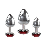 Buy Adam & Eve Three Hearts Gem Anal Plug Set - Metallic Butt Plugs with Gem Bases - Set of 3 Sizes – Naughtyhut NZ sex toys online. Discreet delivery & top brands.