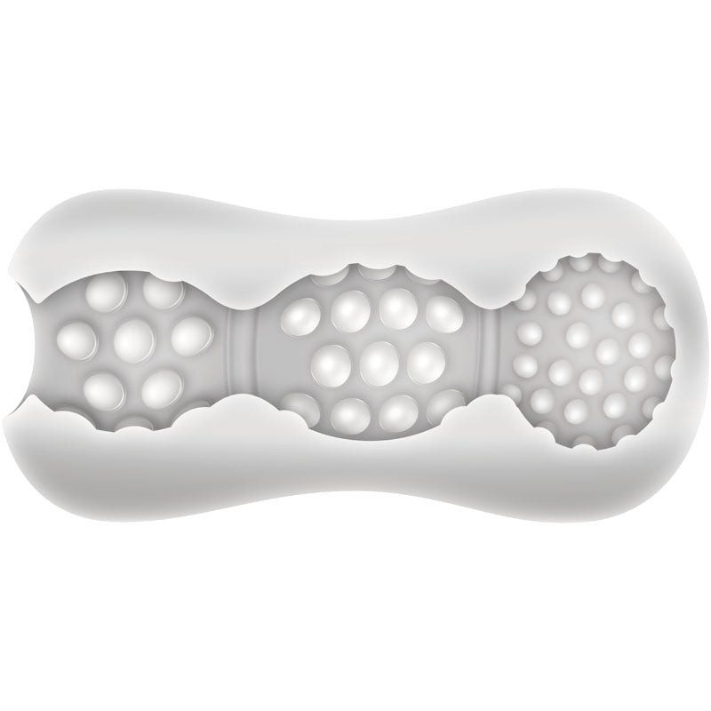 Buy Adam & Eve Triple Chamber Ball Drainer - Clear Masturbator Sleeve – Naughtyhut NZ sex toys online. Discreet delivery & top brands.