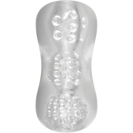 Buy Adam & Eve Triple Chamber Ball Drainer - Clear Masturbator Sleeve – Naughtyhut NZ sex toys online. Discreet delivery & top brands.