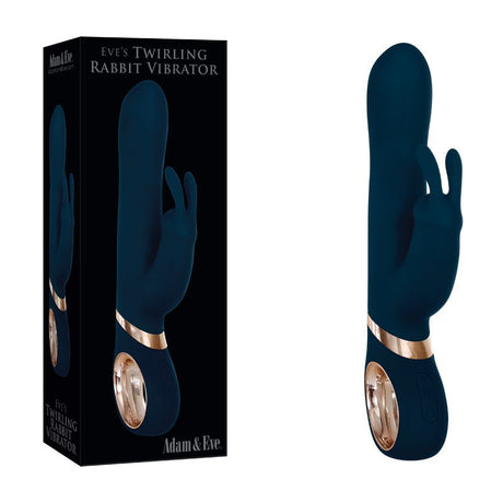 Buy Adam & Eve Twirling Rabbit Vibrator - Blue 22.9 cm USB Rechargeable Rabbit Vibrator – Naughtyhut NZ sex toys online. Discreet delivery & top brands.