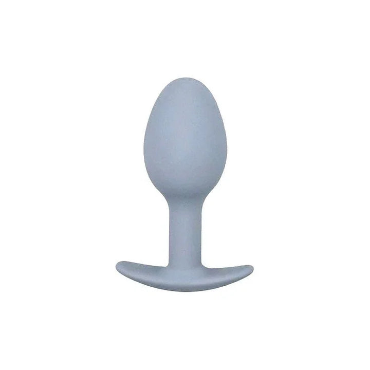 Vibra-Ball Trio small egg-shaped plug in Grey, front view