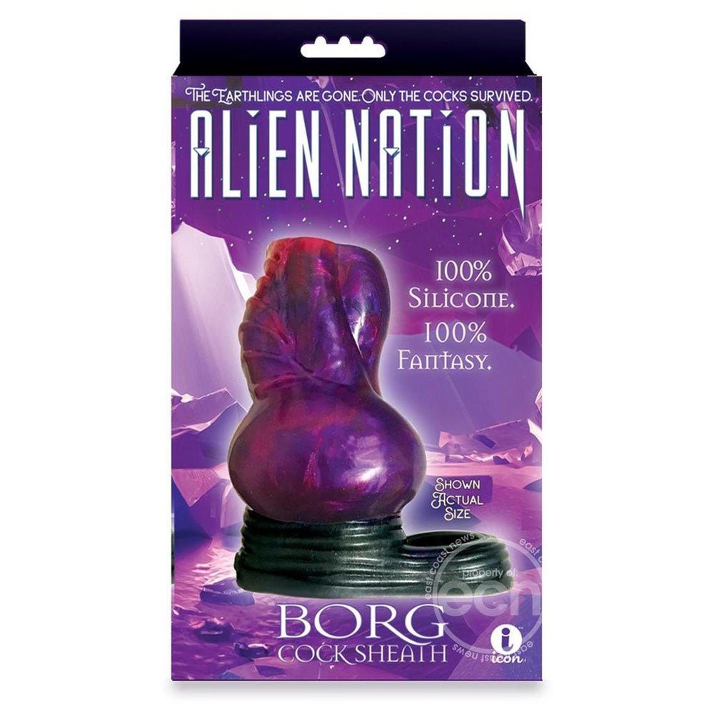 Buy Alien Nation - Borg - Purple/Black 11.5 cm Penis Sheath – Naughtyhut NZ sex toys online. Discreet delivery & top brands.