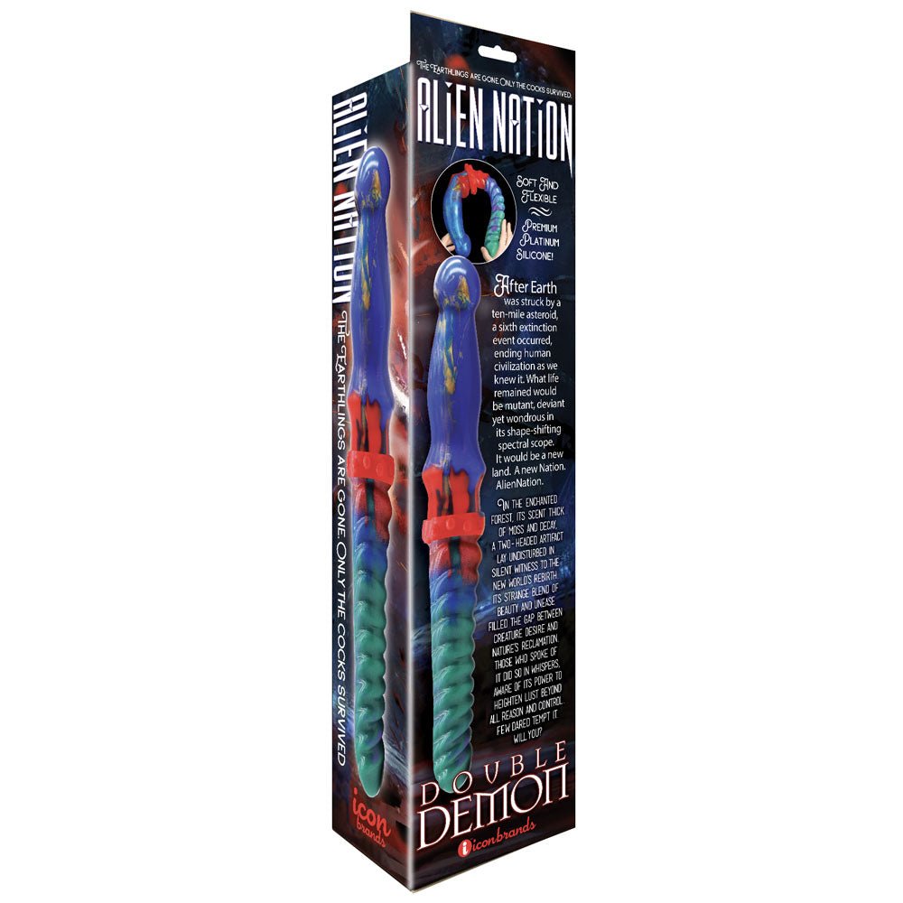 Buy Alien Nation - Double Demon - Coloured 35 cm Fantasy Double Dildo – Naughtyhut NZ sex toys online. Discreet delivery & top brands.
