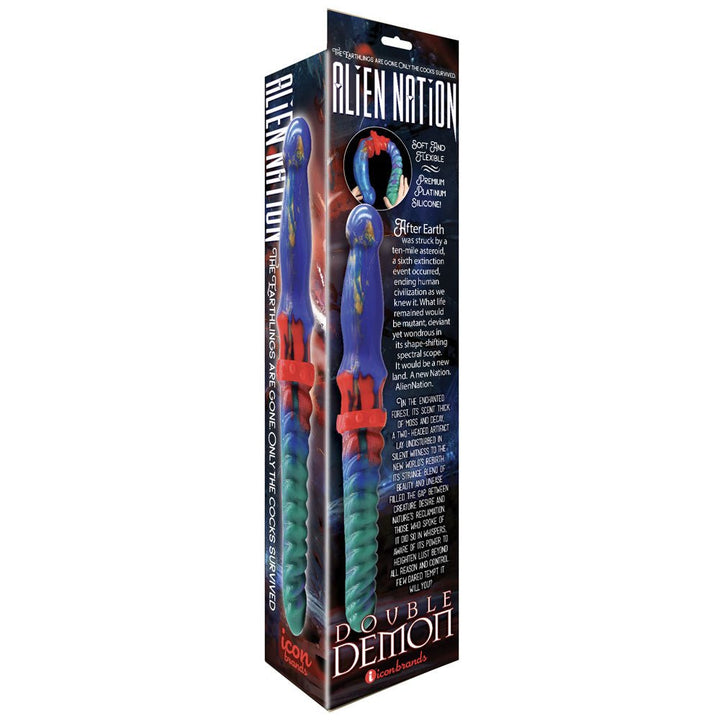 Alien Nation - Double Demon - Coloured 35 cm Fantasy Double Dildo – Sex toys NZ by Naughtyhut. Discreet delivery nationwide.