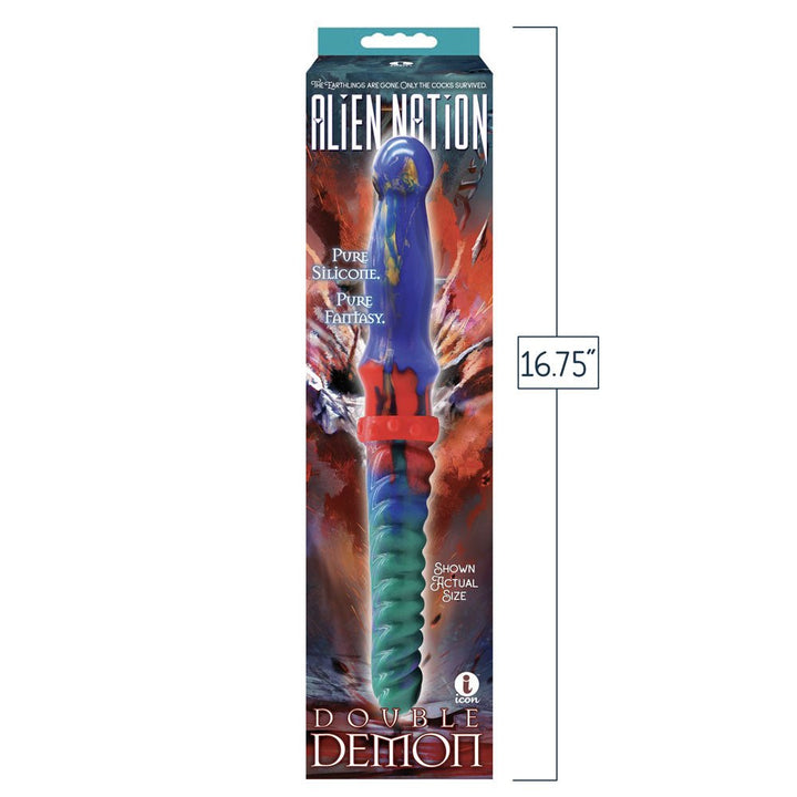Alien Nation - Double Demon - Coloured 35 cm Fantasy Double Dildo – Sex toys NZ by Naughtyhut. Discreet delivery nationwide.