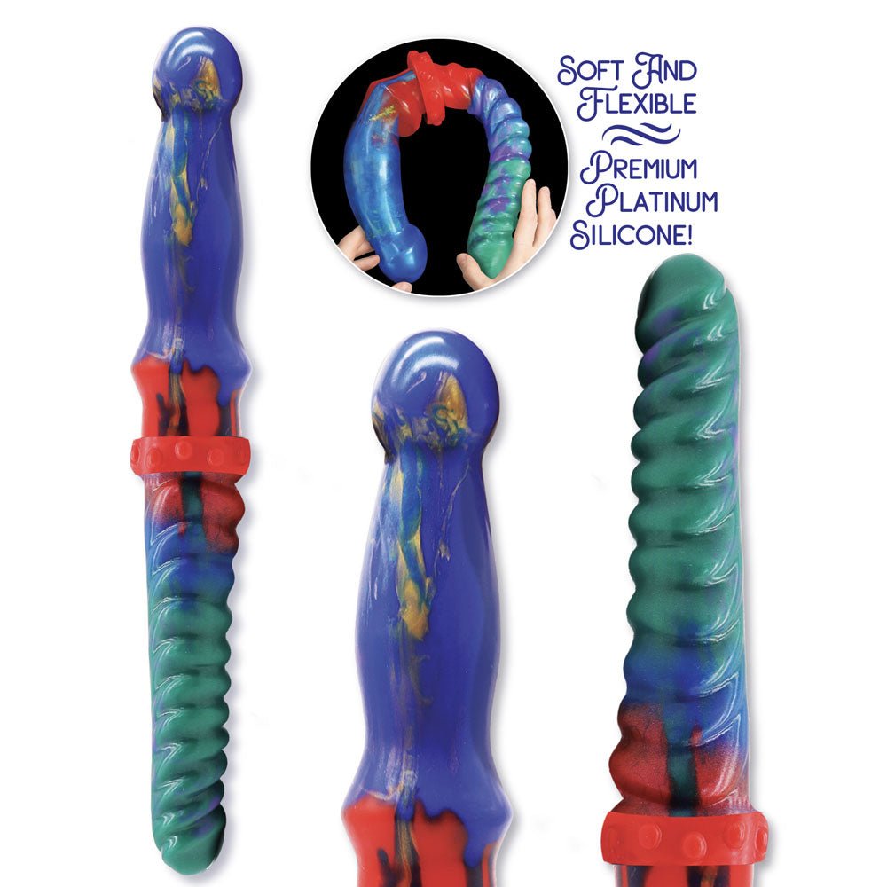 Alien Nation - Double Demon - Coloured 35 cm Fantasy Double Dildo – Sex toys NZ by Naughtyhut. Discreet delivery nationwide.