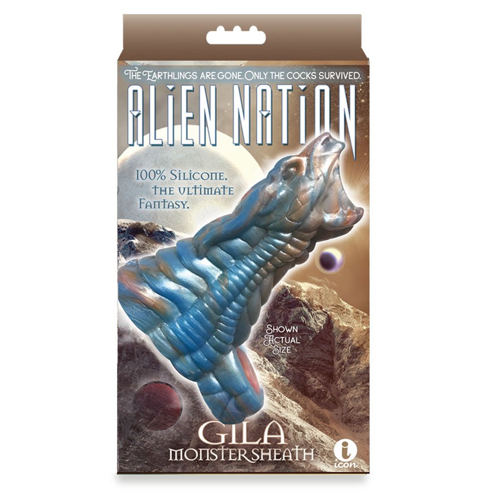 Buy Alien Nation - Gila - Blue/Gold 14 cm Penis Sheath – Naughtyhut NZ sex toys online. Discreet delivery & top brands.