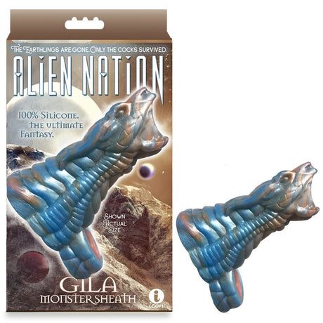 Buy Alien Nation - Gila - Blue/Gold 14 cm Penis Sheath – Naughtyhut NZ sex toys online. Discreet delivery & top brands.