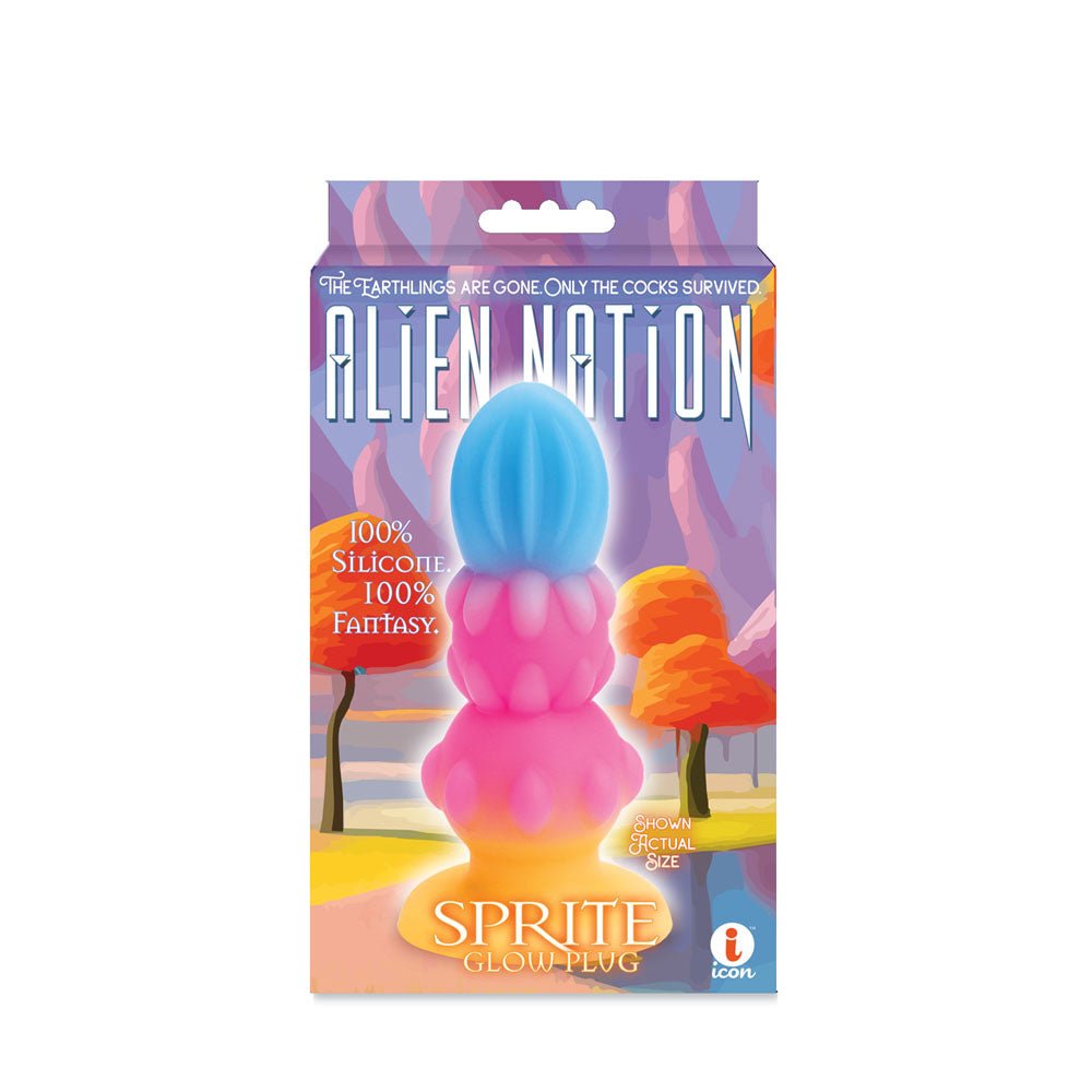 Alien Nation - Sprite - Glow in Dark Coloured 14 cm Fantasy Anal Plug – Sex toys NZ by Naughtyhut. Discreet delivery nationwide.