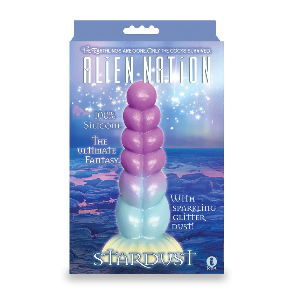 Buy Alien Nation - Stardust - Glitter Rainbow 21 cm Fantasy Dong – Naughtyhut NZ sex toys online. Discreet delivery & top brands.
