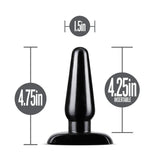 Buy Anal Adventures Basic Anal Plug - Medium - Black 12 cm Butt Plug – Naughtyhut NZ sex toys online. Discreet delivery & top brands.