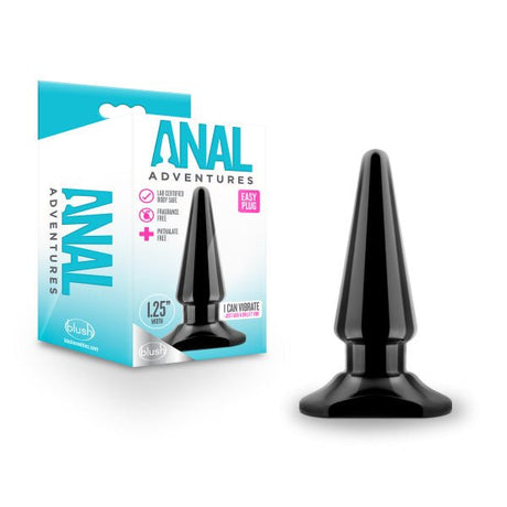 Buy Anal Adventures Easy Plug - Black 10.1 cm (4'') Butt Plug – Naughtyhut NZ sex toys online. Discreet delivery & top brands.