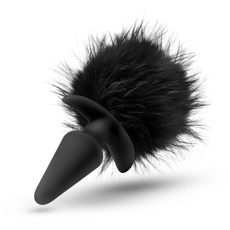 Buy Anal Adventures Platinum Rabbit Tail Plug - Black 10 cm Butt Plug with Bunny Tail – Naughtyhut NZ sex toys online. Discreet delivery & top brands.