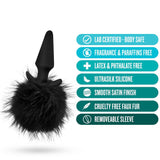 Buy Anal Adventures Platinum Rabbit Tail Plug - Black 10 cm Butt Plug with Bunny Tail – Naughtyhut NZ sex toys online. Discreet delivery & top brands.