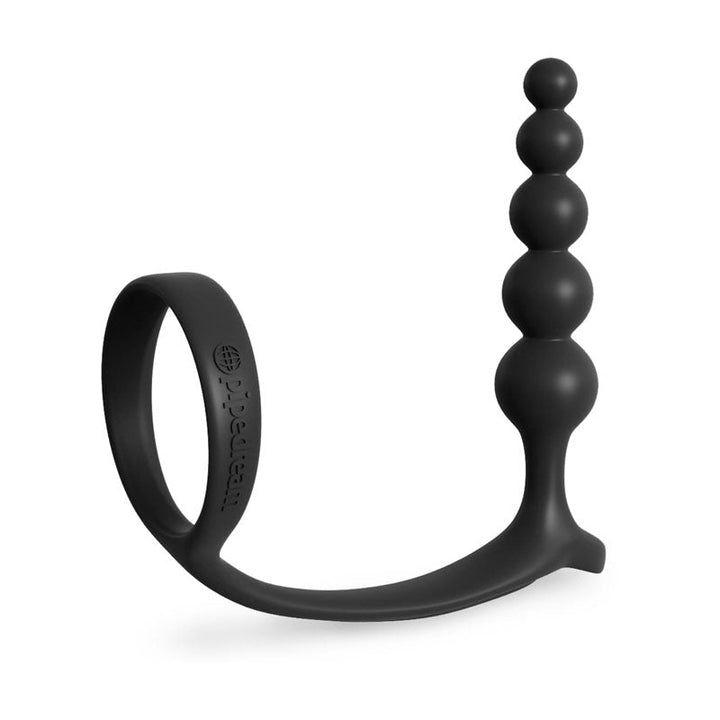 Anal Fantasy Collection Ass - Gasm Cockring Anal Beads - Black Cock Ring with Anal Plug – Sex toys NZ by Naughtyhut. Discreet delivery nationwide.