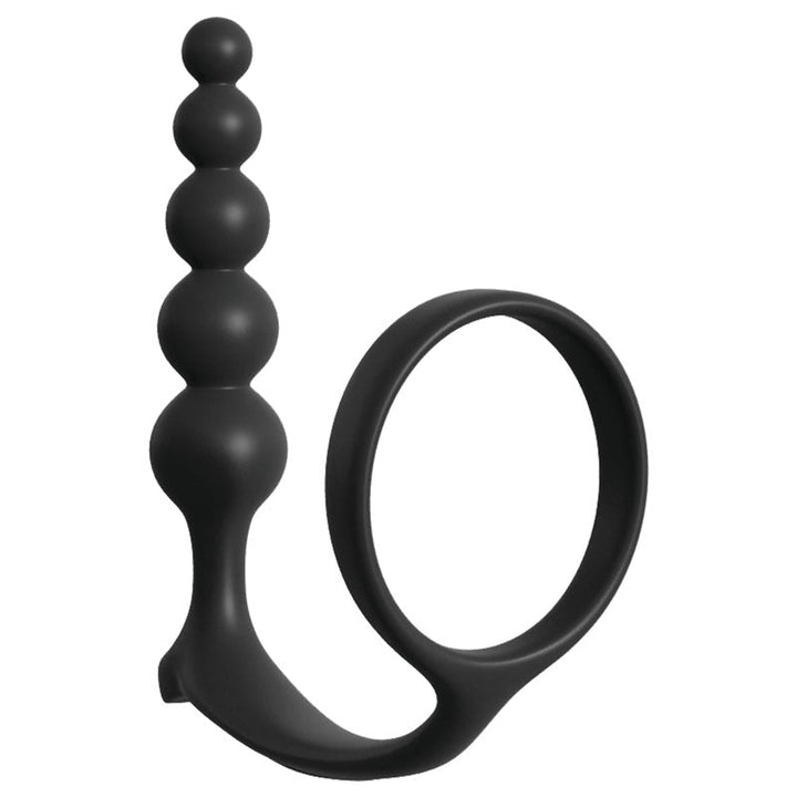 Anal Fantasy Collection Ass - Gasm Cockring Anal Beads - Black Cock Ring with Anal Plug – Sex toys NZ by Naughtyhut. Discreet delivery nationwide.