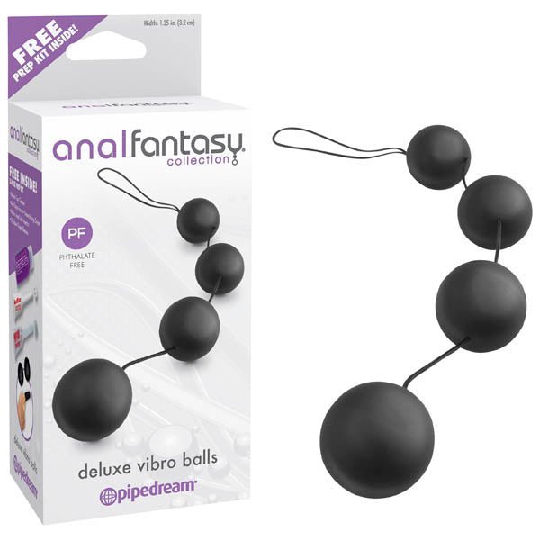 Anal Fantasy Collection Deluxe Vibro Balls - Black Anal Duo Balls – Sex toys NZ by Naughtyhut. Discreet delivery nationwide.
