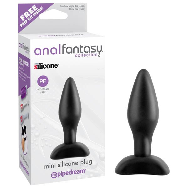 Anal Fantasy Collection Mini Silicone Plug - Black 7.5 cm (3'') Butt Plug – Sex toys NZ by Naughtyhut. Discreet delivery nationwide.
