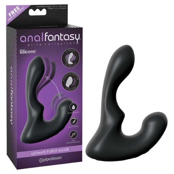 Buy Anal Fantasy Elite Collection Ultimate P - Spot Milker - Black USB Rechargeable Vibrating Prostate Massager – Naughtyhut NZ sex toys online. Discreet delivery & top brands.