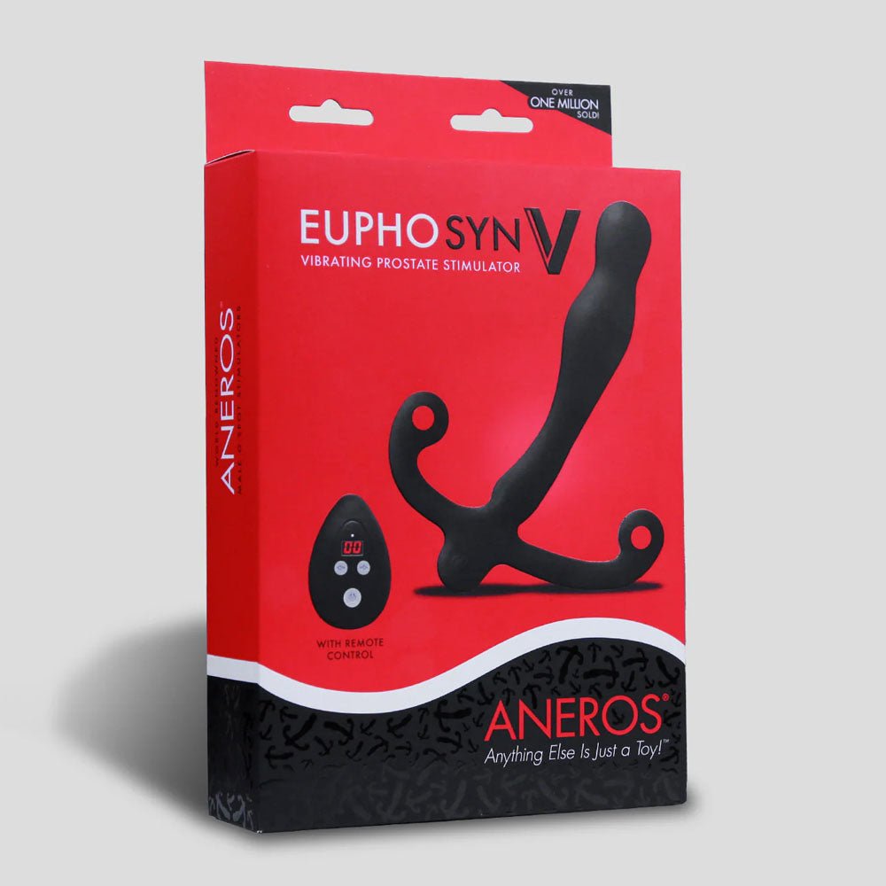 Aneros Eupho Syn V - Black USB Rechargeable Vibrating Prostate Massager with Remote – Sex toys NZ by Naughtyhut. Discreet delivery nationwide.