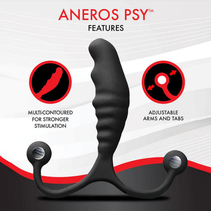 Aneros PSY - Black Prostate Massager with Flexible Arms – Sex toys NZ by Naughtyhut. Discreet delivery nationwide.