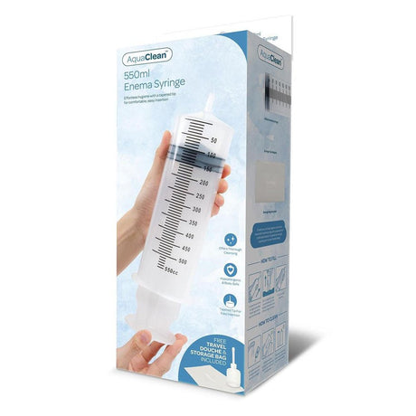Buy AquaClean 550ml Enema Syringe - 550 ml Capacity with Free Travel Douche Included – Naughtyhut NZ sex toys online. Discreet delivery & top brands.
