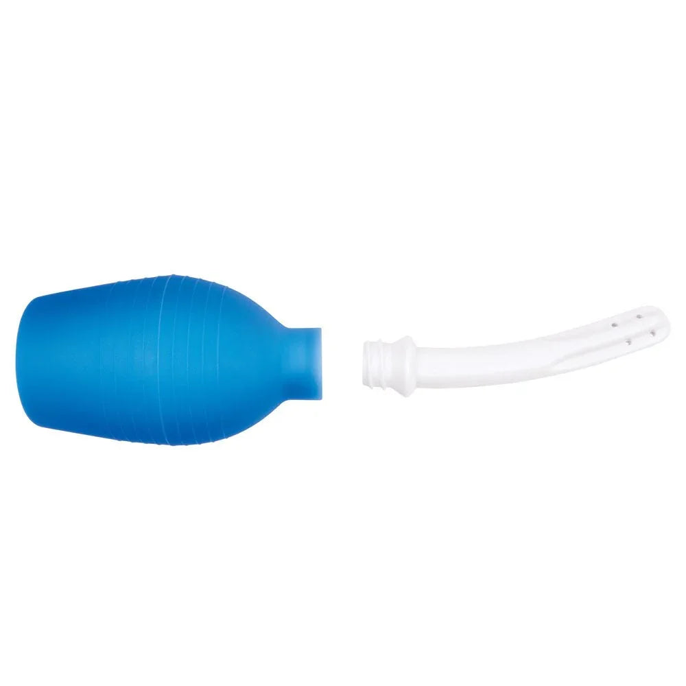 AquaClean Medical Grade douche with the white nozzle detached from the blue bulb