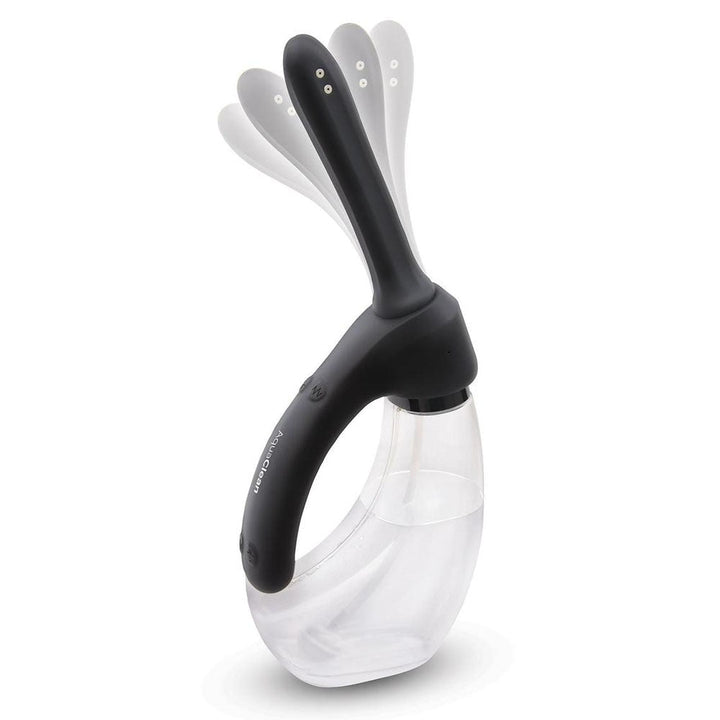 AquaClean Rechargeable Auto Douche Set with Bendable Vibrating Nozzle - 440 ml Capacity with Free Travel Douche Included – Sex toys NZ by Naughtyhut. Discreet delivery nationwide.