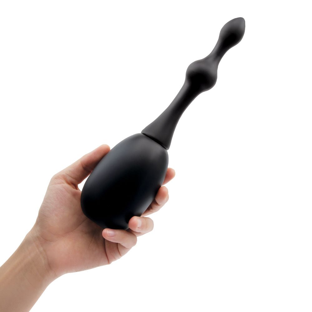 Buy AquaClean Silicone 1 - Way Valve Douche Set with Beaded Nozzle - 150 ml Capacity with Free Travel Douche Included – Naughtyhut NZ sex toys online. Discreet delivery & top brands.