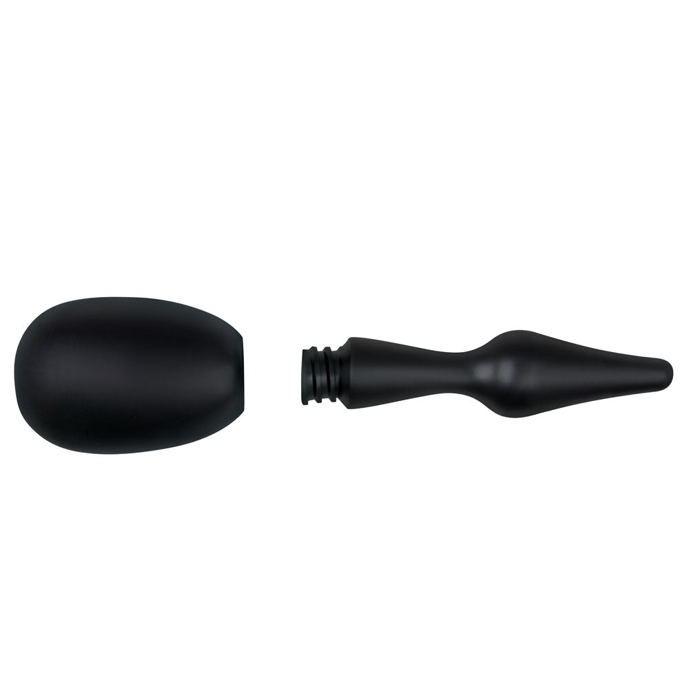 Buy AquaClean Silicone 1 - Way Valve Douche Set with Butt Plug Nozzle - 150 ml Capacity with Free Travel Douche Included – Naughtyhut NZ sex toys online. Discreet delivery & top brands.