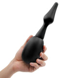 Buy AquaClean Silicone 1 - Way Valve Douche Set with Butt Plug Nozzle - 150 ml Capacity with Free Travel Douche Included – Naughtyhut NZ sex toys online. Discreet delivery & top brands.