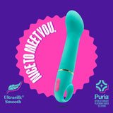 Buy Aria Flirty AF - Teal 16.5 cm Vibrator – Naughtyhut NZ sex toys online. Discreet delivery & top brands.