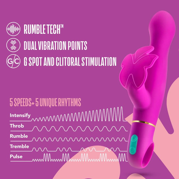 Aria Naughty AF - Plum 18.4 cm Butterfly Vibrator – Sex toys NZ by Naughtyhut. Discreet delivery nationwide.