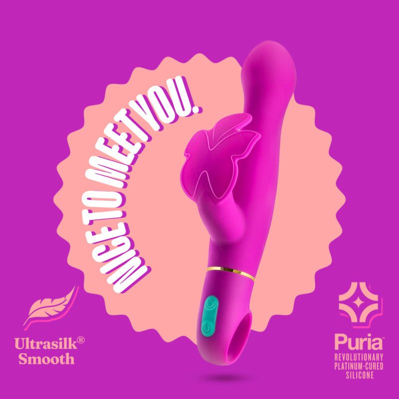 Buy Aria Naughty AF - Plum 18.4 cm Butterfly Vibrator – Naughtyhut NZ sex toys online. Discreet delivery & top brands.