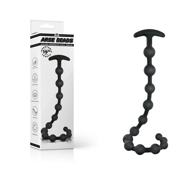Buy Arse Beads - Black 48 cm Silicone Anal Beads – Naughtyhut NZ sex toys online. Discreet delivery & top brands.