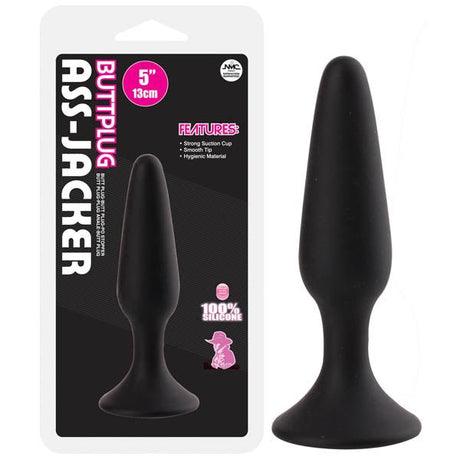 Buy Ass - jacker - Black 13 cm (5'') Butt Plug – Naughtyhut NZ sex toys online. Discreet delivery & top brands.