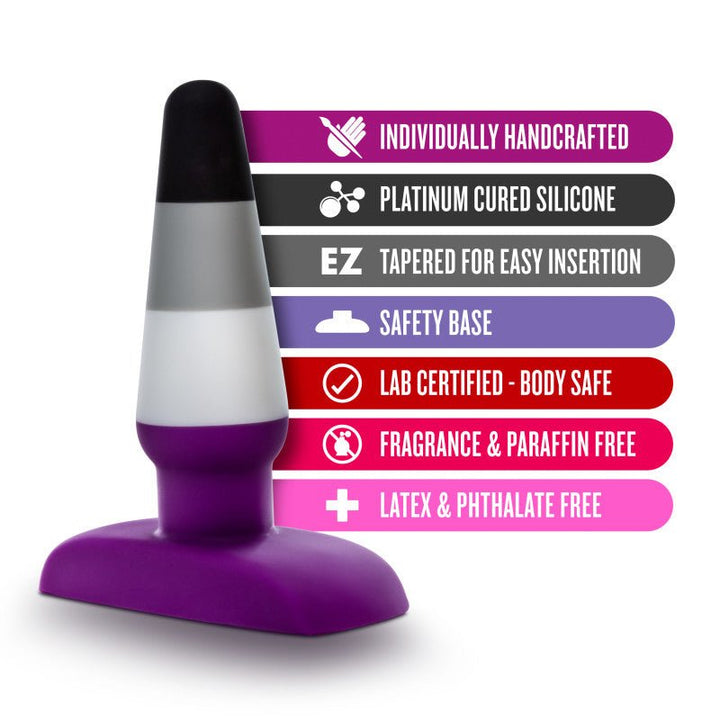 Avant Pride P7 - Ace - Coloured 10.8 cm Butt Plug – Sex toys NZ by Naughtyhut. Discreet delivery nationwide.