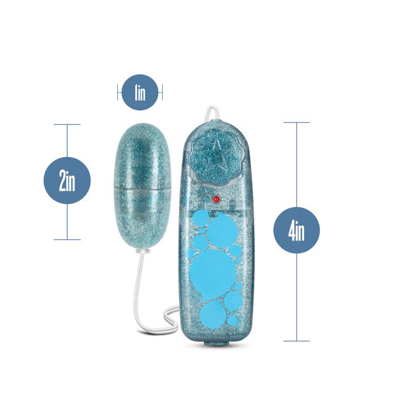 Buy B Yours Glitter Power Bullet - Blue - Glitter Blue 5.5 cm Bullet – Naughtyhut NZ sex toys online. Discreet delivery & top brands.